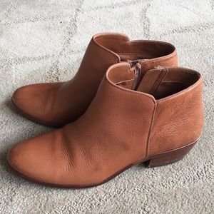 Sam Edelman Petty brown leather ankle booties